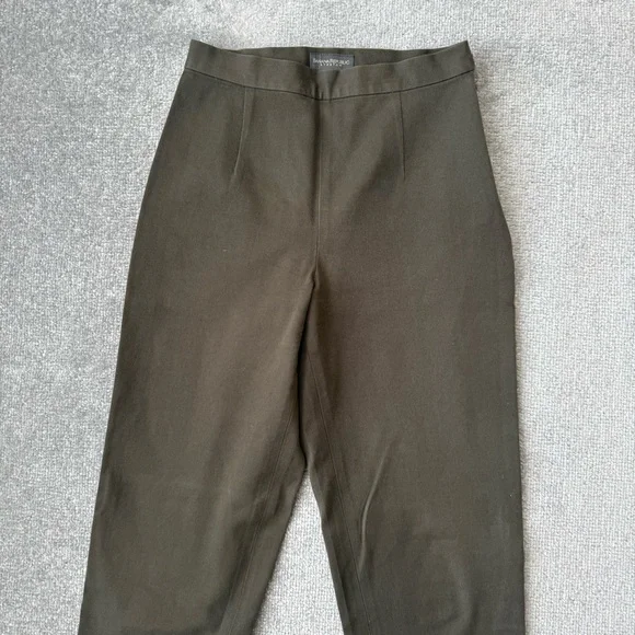 Banana Republic Pants Womens 2 Green Stretch Cotton Straight Leg Slim Fit Career - Picture 2 of 11